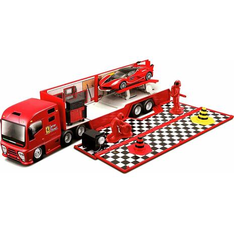 Σετ Φορτηγό Ferrari Racing Hauler 1/43 Bburago (18/31202)